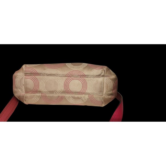 Coach Pink Signature Circle Optic Crossbody Shoulder Bag Purse - Picture 4 of 8